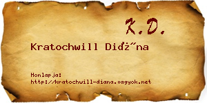Kratochwill Diána névjegykártya